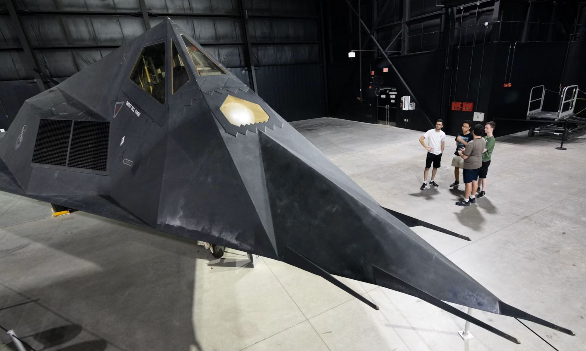 Not a UFO: F-117A Nighthawk stealth fighter on exhibit