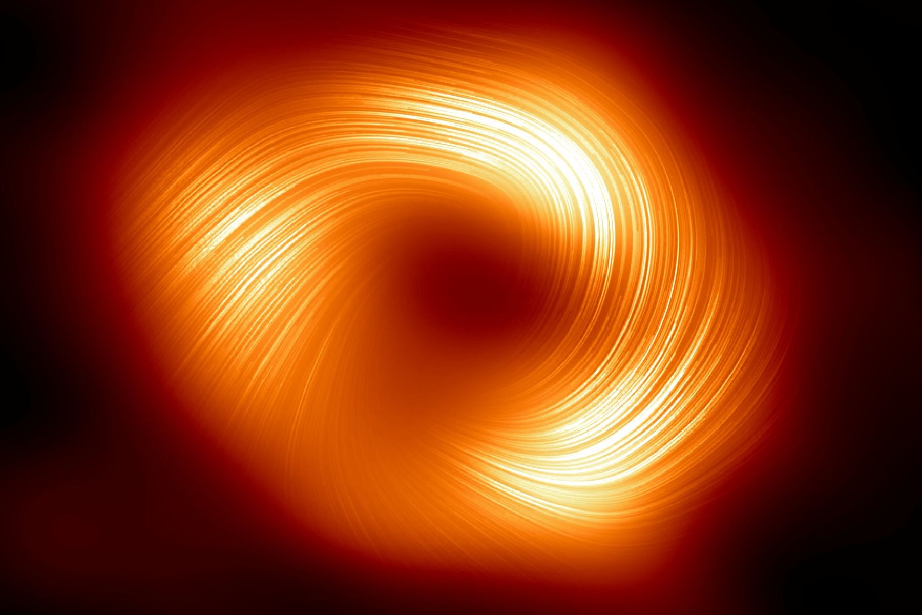 Magnetic fields around Milky Way's black hole