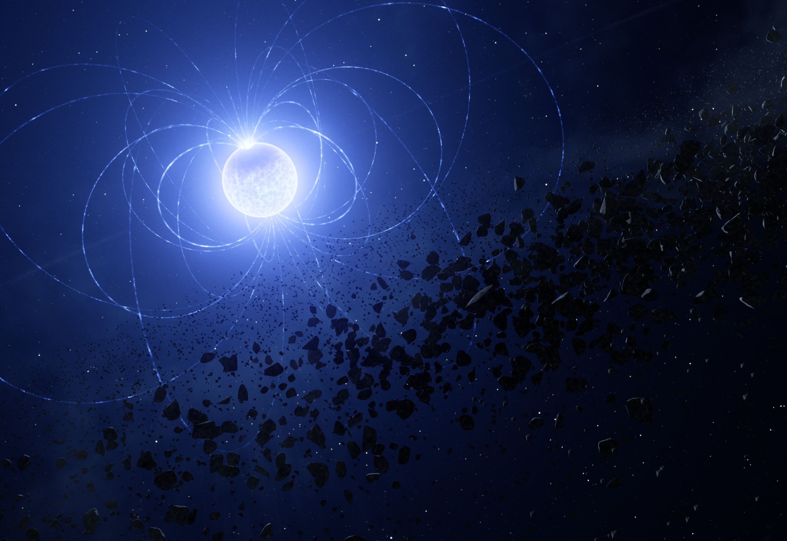 Astronomers detect aftermath of asteroid collision with white dwarf