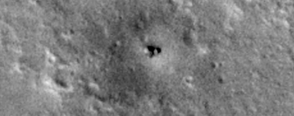 The Mars Reconnaissance Orbiter's HiRISE imager captured this view of dust-covered InSight lander on Mars. Courtesy: NASA/JPL-Caltech/UArizona