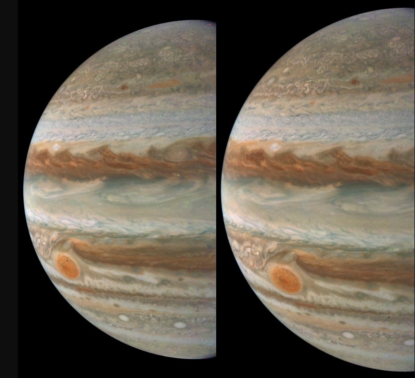 Nuevas fotografías muestran la pequeña luna de Júpiter, Amaltea